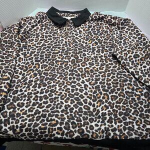 Cato Women's Collared Leopard Sweater